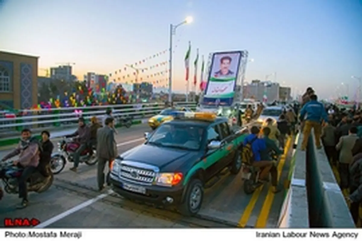 پل جمهوری اسلامی در قم افتتاح شد