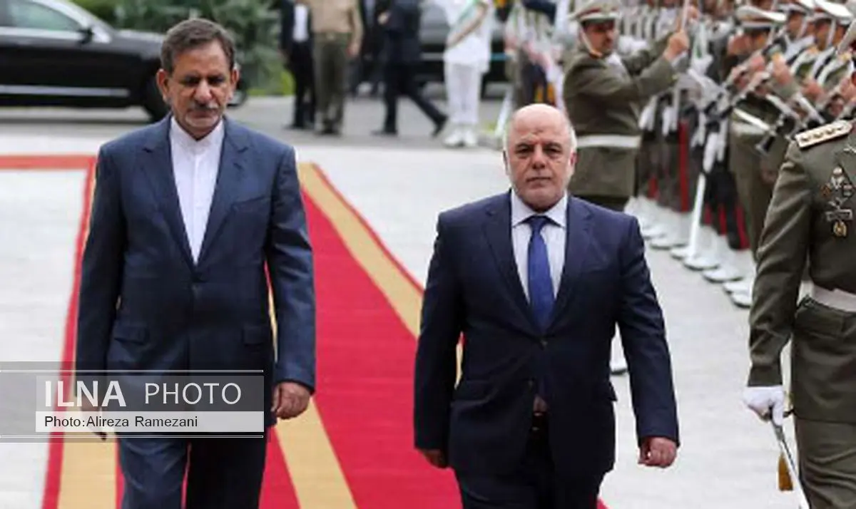 استقبال رسمی جهانگیری از نخست وزیر عراق