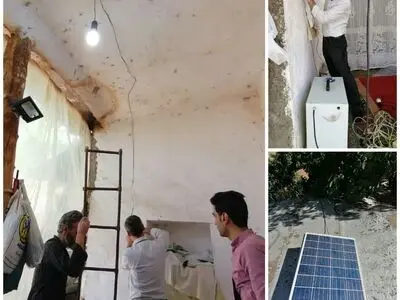 برق خانه ننه نساء با پرتابل خورشیدی روشن شد