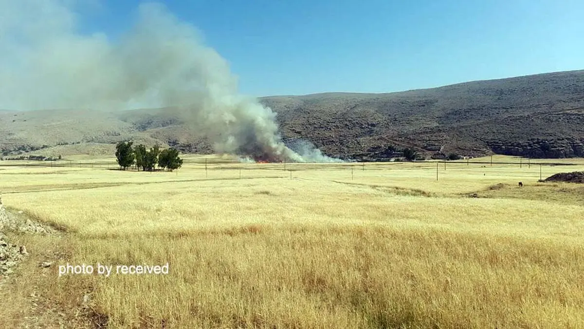 تداوم آتش‌سوزی مزارع کشاورزی در برخی نقاط خوزستان/ وارد شدن خسارت به محصولات کشاورزان + تصاویر