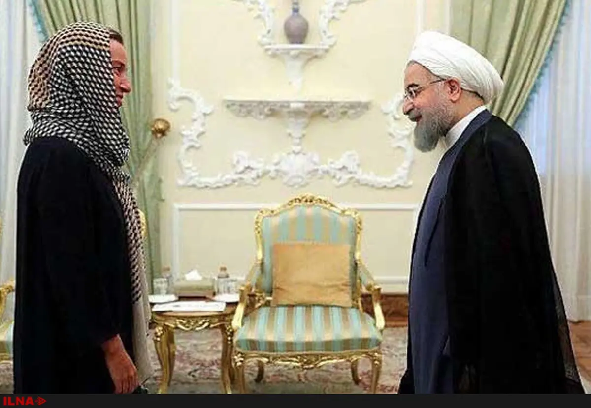 موغیرینی تلتقی روحانی وظریف وتؤکد دعمها للاتفاق النووی