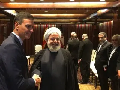 دیدار روحانی با نخست وزیر اسپانیا در حاشیه اجلاس سازمان مجمع عمومی سازمان ملل