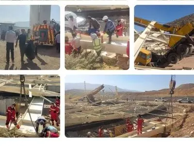سقوط یک سوله در کوهمره سرخی  با دو کشته و دو مصدوم 