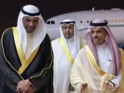 بن فرحان وارد کویت شد