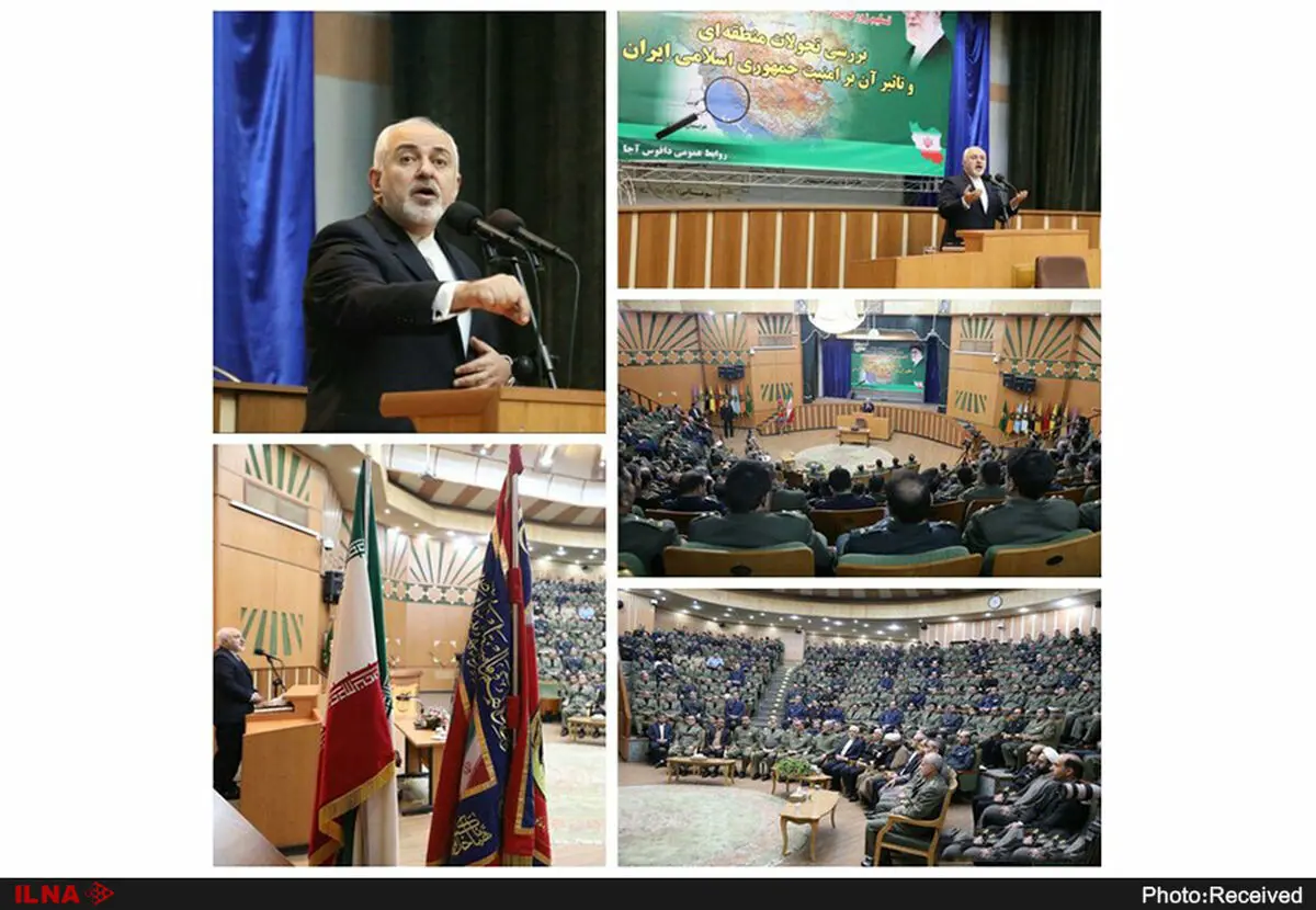 حضور ظریف در همایش «بررسی تحولات منطقه‌ای و تاثیر آن بر امنیت جمهوری اسلامی ایران»