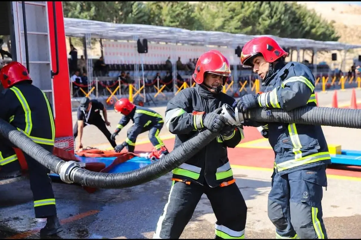 دومین المپیاد علمی  و عملیاتی آتش‌نشانان شرکت مس به میزبانی شهربابک برگزار شد