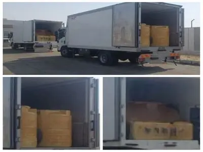 توقیف ۲ کامیون حامل ۱۰ هزار و ۵۰۰ لیتر گازوئیل فاقد مجوز در لامرد