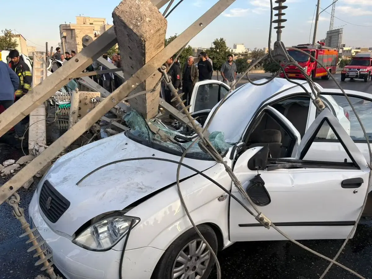 ۳ مصدوم در پی سانحه شدید رانندگی در کمربندی شیراز