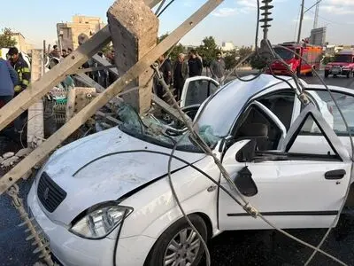 ۳ مصدوم در پی سانحه شدید رانندگی در کمربندی شیراز