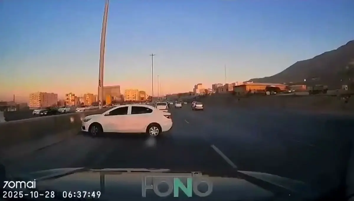 لحظه یک تصادف خیلی خطرناک در اتوبان کرج + فیلم