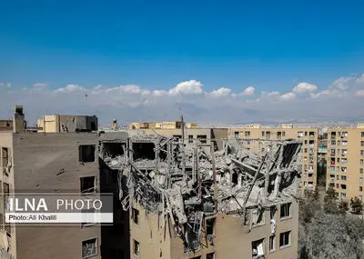 خسارات ناشی از تجاوز هوایی آمریکایی _ صهیونی به ایران - تهران / ۱۴ اسفند ۱۴۰۴