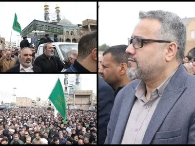 حضور پرشور خانواده بزرگ نیشکر در مراسم تشییع آیت‌الله شفیعی
