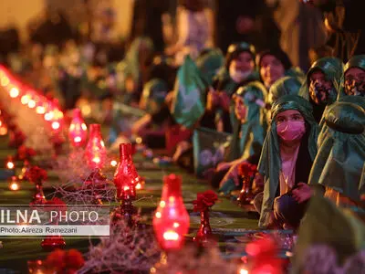 مراسم شب شهادت حضرت رقیه(س) در میدان آیینی امام حسین (ع)