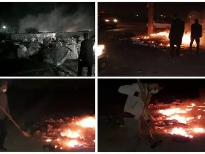 پایش شبانه محیط زیست در غرب تهران با مهار 22 مورد ضایعات سوزی/ برخورد جدی با واحدهای آلاینده