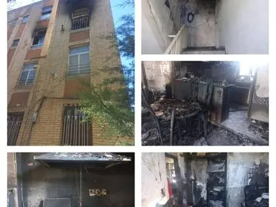 مهار حریق ساختمان ۴طبقه در بلوار الزهرا با سرعت عمل آتش‌نشانان شیرازی