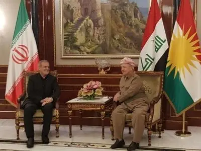 دیدار پزشکیان با رهبر حزب دموکرات کردستان عراق