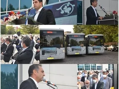 رونمایی از 50 دستگاه اتوبوس بنز شهری در کرج 