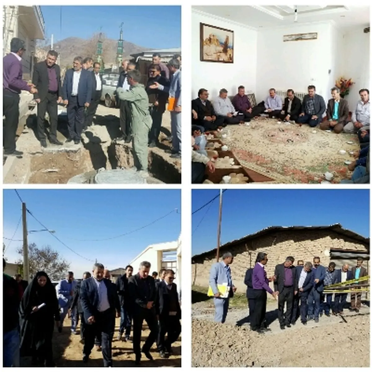 بازدید فرماندار آبیک  از روند اجرای طرح اگو در روستای زیاران 