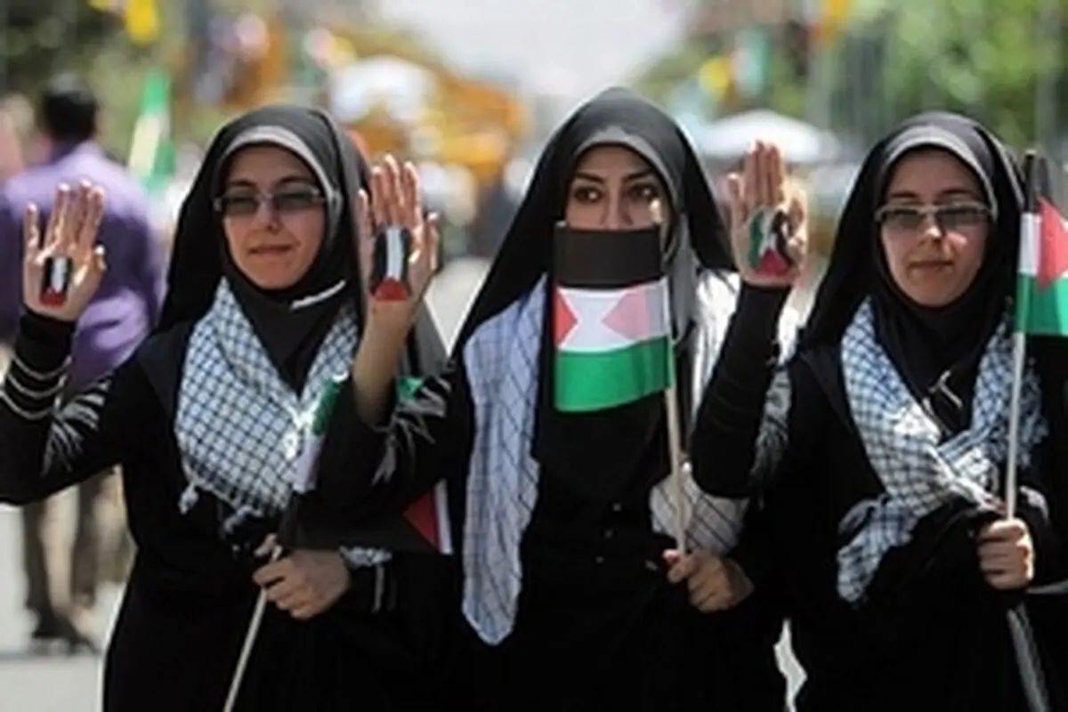ندای " الله اکبر " و " مرگ بر اسرائیل " در آسمان کرمانشاه طنین انداز شد