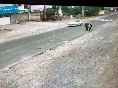 زیر گرفتن دو نفر به صورت عمدی با ماشین در روستای بازیارکلا نوشهر در استان مازندران + فیلم