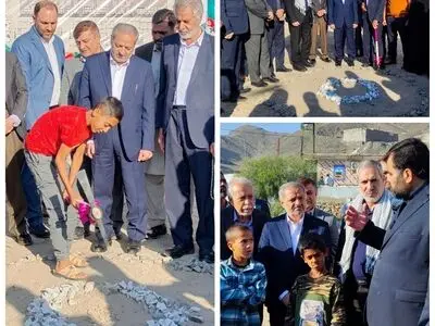 کلنگ‌زنی مجتمع آموزشی ۱۸ کلاسه در شریعتی شمالی زاهدان 
