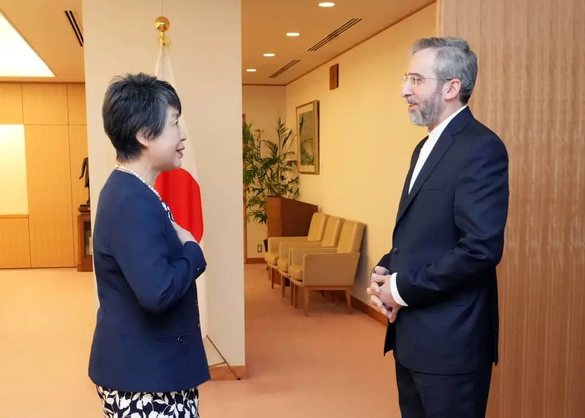 دیدار علی باقری با وزیر امور خارجه ژاپن در توکیو