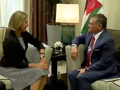موگرینی و عبدالله دوم دیدار کردند