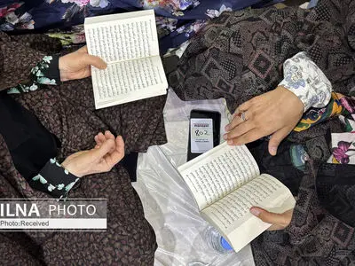 مراسم دعای کمیل زائران ایرانی در مدینه منوره