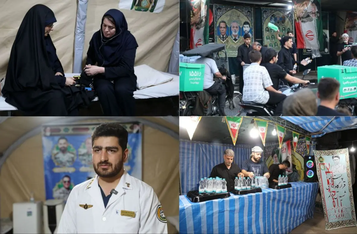 خدمت‌رسانی نیروی پدافند هوایی ارتش به زائران مراسم تشییع رهبر شهید در قم

