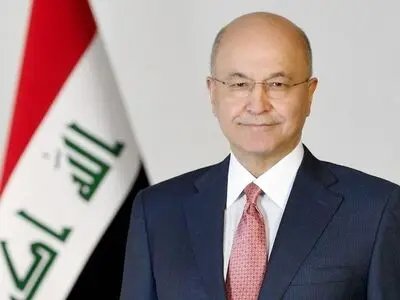پیام تسلیت برهم صالح به رهبر انقلاب و مردم ایران