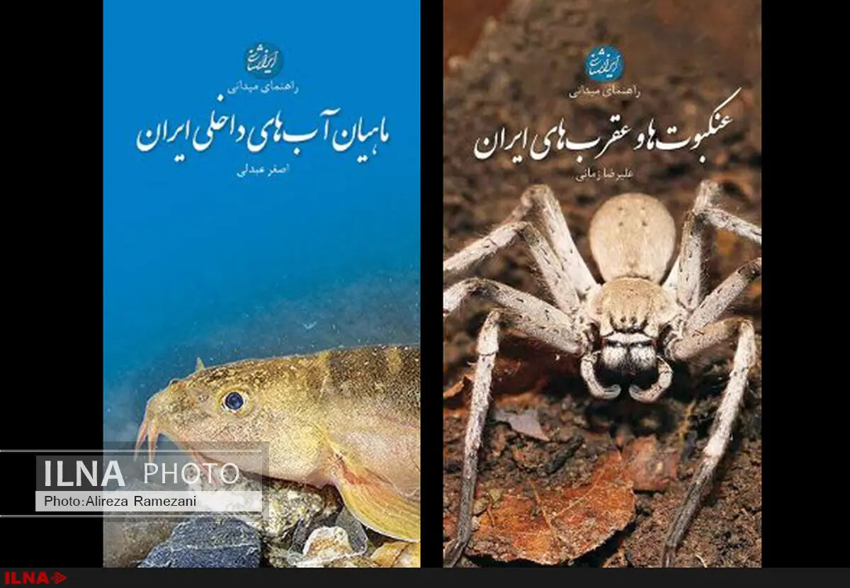 شناخت ماهیان، عنکبوت‌ها و عقرب‌های ایران در دو کتاب