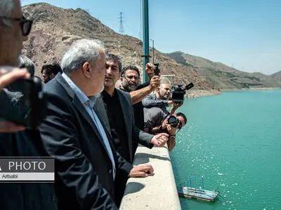 گزارش تصویری/ بهره‌برداری از تصفیه‌خانه فاضلاب لواسان و بازدید وزیر نیرو از سد لتیان 