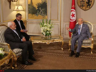 دعوت ظریف از رئیس جمهور تونس برای سفر به تهران