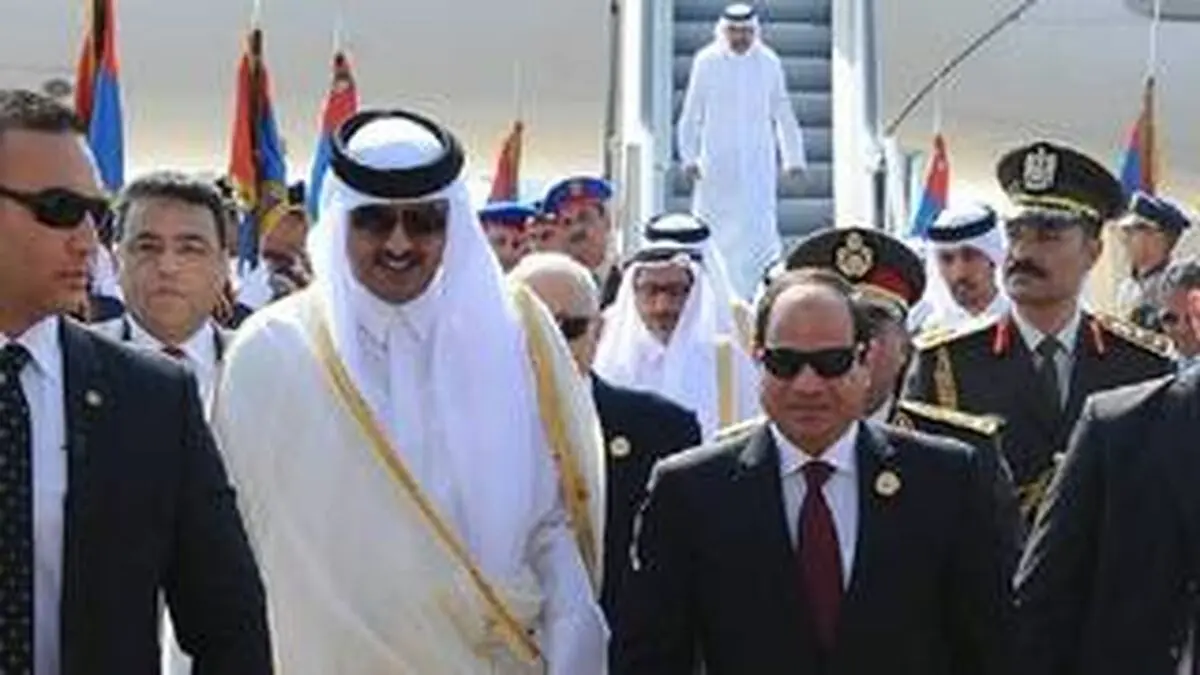 استقبال السیسی از امیر قطر در قاهره

