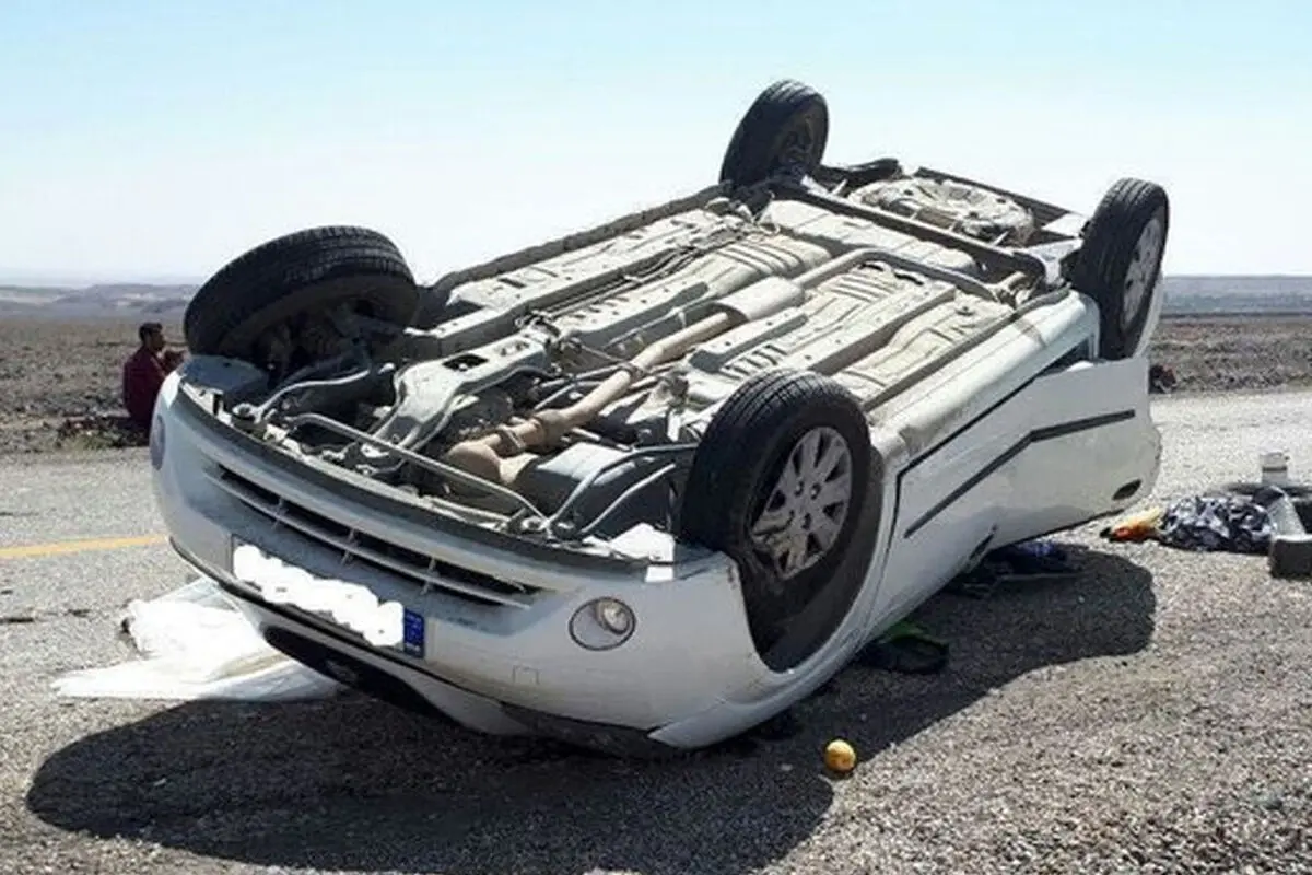 مرگ راننده جوان در واژگونی مرگبار خودروی سواری