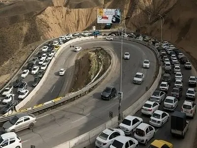 ترافیک سنگین در محور چالوس