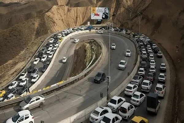 ترافیک سنگین در محور چالوس