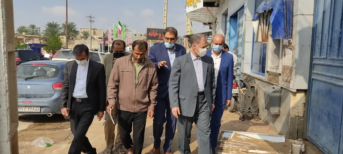 بازدید بازرس ویژه وزیر تعاون، کار و رفاه اجتماعی از شهر سیل زده وحدتیه