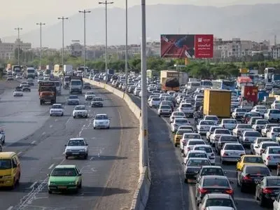 ترافیک سنگین در آزادراه تهران - کرج - قزوین