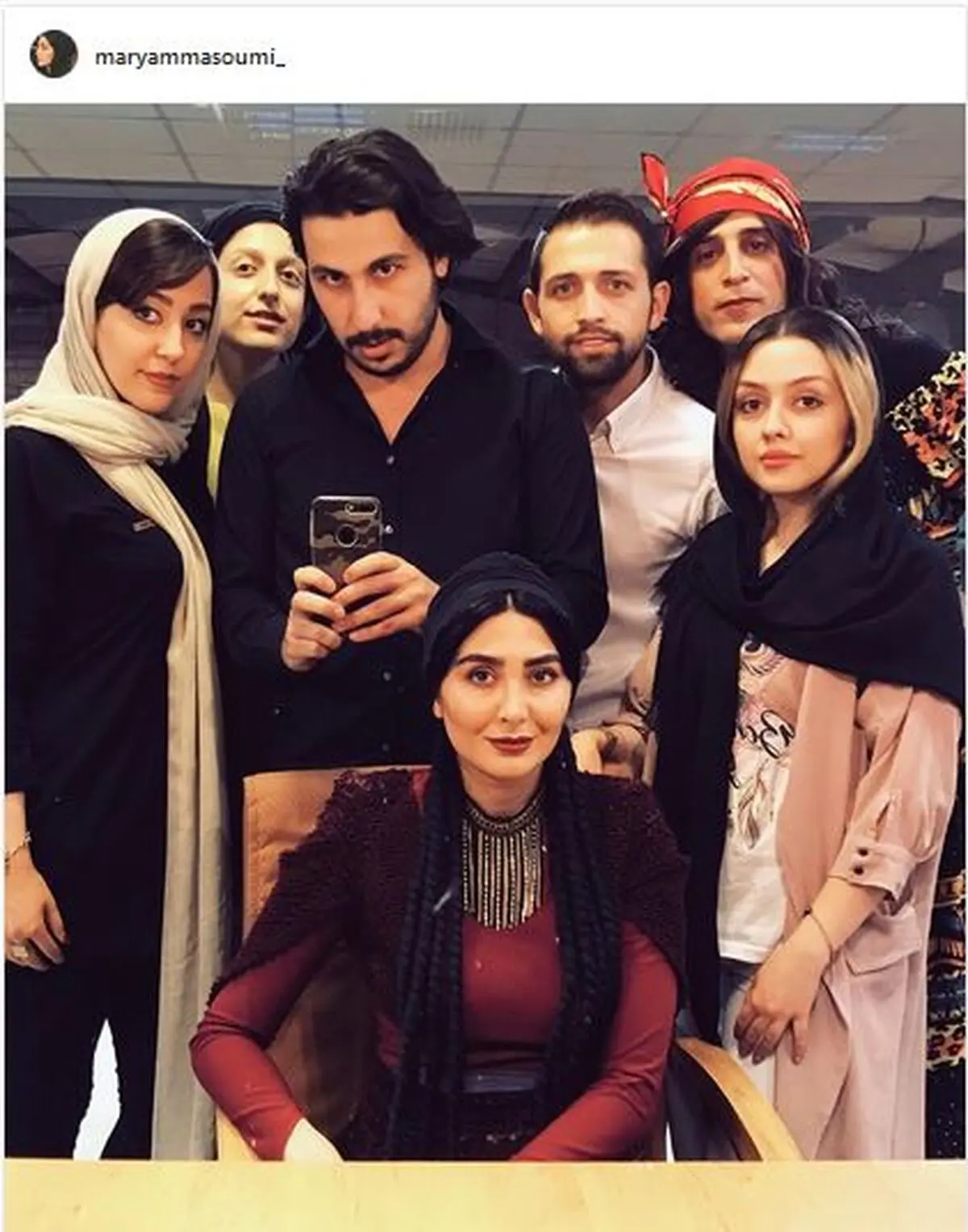 مریم معصومی در اتاق گریم/عکس