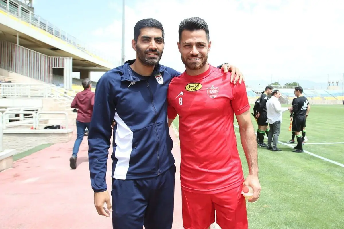 حضور محمد انصاری در تمرین پرسپولیس