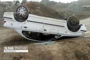 واژگونی خودروی دنا یک کشته و 2 مصدوم به‌جای گذاشت