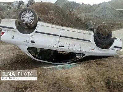 واژگونی سواری پژو در قزوین ۵ مصدوم بر جا گذاشت