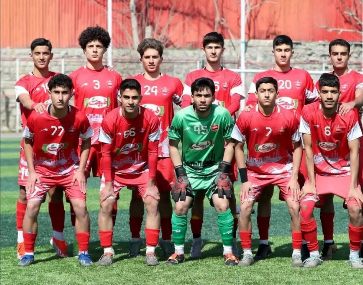 نایب قهرمانی نوجوانان پرسپولیس با برد ۶گله