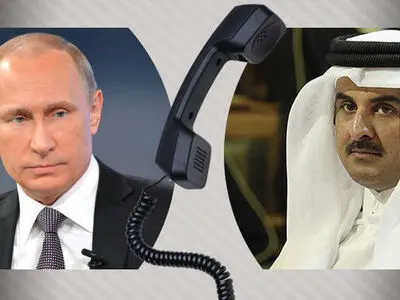 تماس تلفنی پوتین با امیر قطر