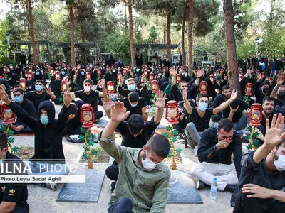 حال وهوای گلزار شهدا بهشت زهرا تهران در محرم 1400