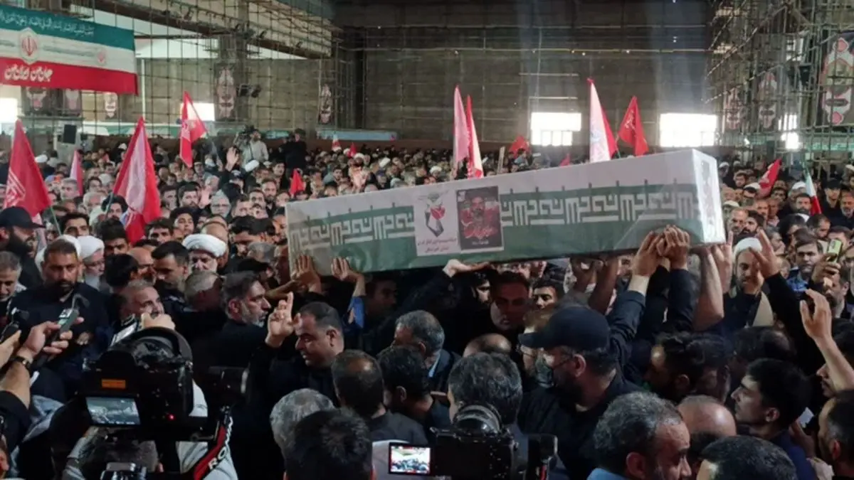 تشییع پیکر پاک و مطهر چهار شهید حمله‌ی متجاوزان آمریکایی در اهواز و بندر امام 
