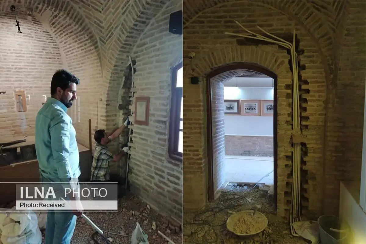 جابه‌جایی آجرهای قلعه فلک الافلاک برای سیم‌کشی توکار/ مشکلی برای ثبت جهانی  پیش نمی‌آید