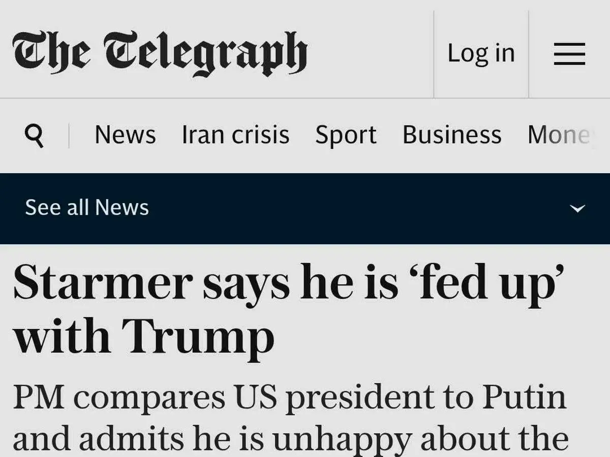 نخست‌وزیر انگلستان می‌گوید از دست ترامپ کلافه شده است