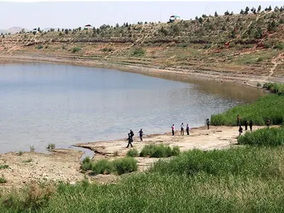 دریاچه بزنگان بعد از یکسال خشکیدگی پر آب شد